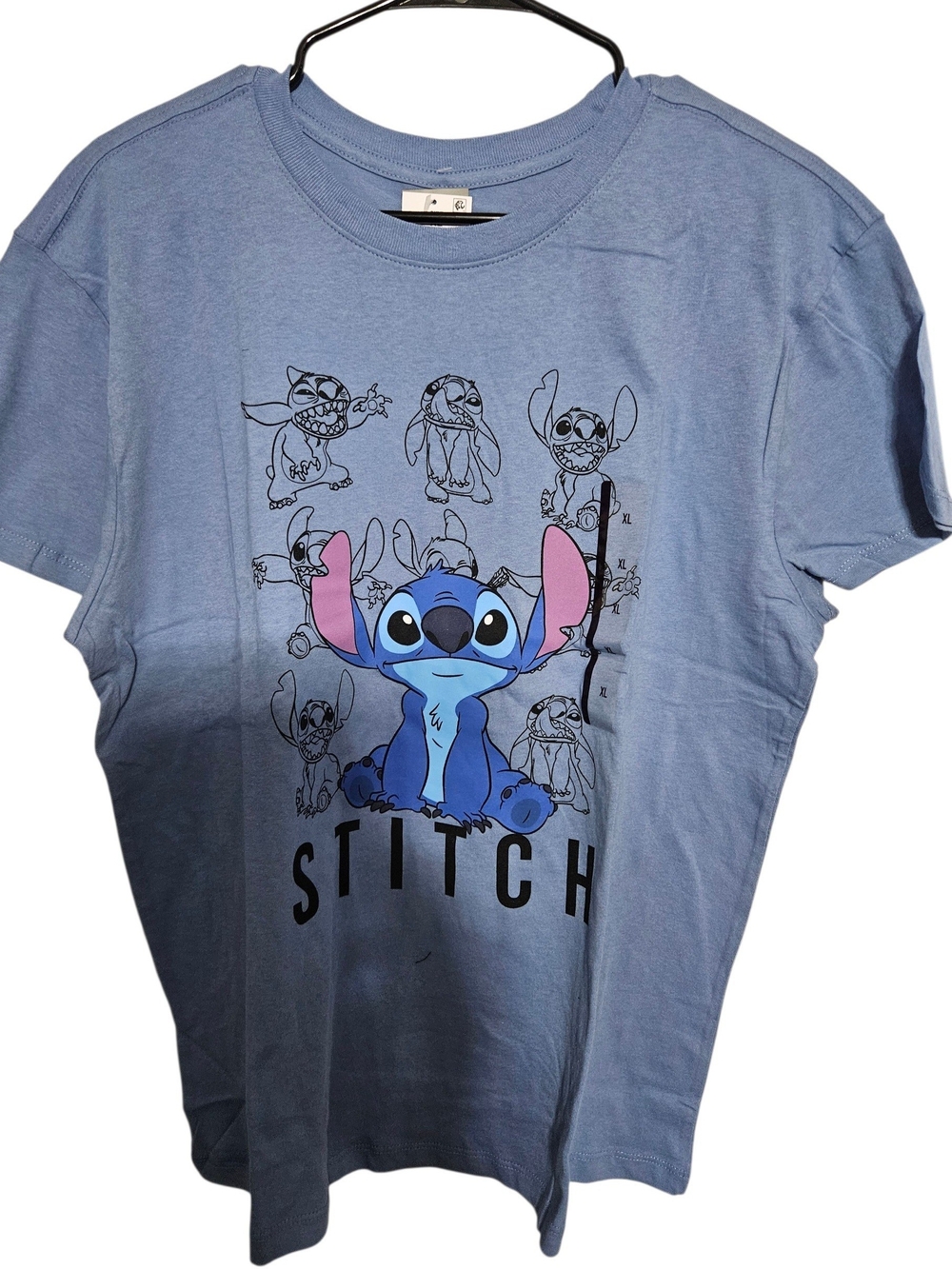 Disney Light Blue Stitch Graphic Tee - Short Sleeve